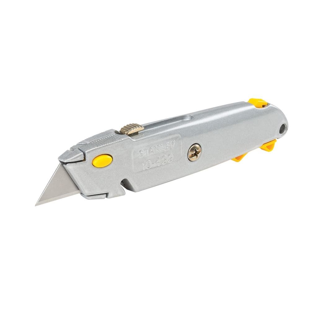 Stanley QuickChange 6-3/8 in. Retractable Utility Knife Gray 1 pk Stanley QuickChange 6-3/8 in. Retractable Utility Knife Gray 1 pk
