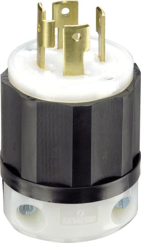 Leviton Industrial Nylon Curved Blade/Ground Locking Plug L14-30P 14-8 AWG 120/250V 30amp 1pk Leviton Industrial Nylon Curved Blade/Ground Locking Plug L14-30P 14-8 AWG 120/250V 30amp 1pk