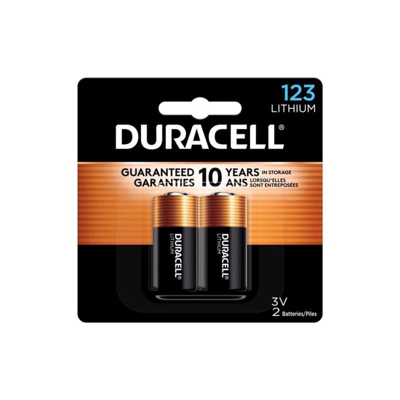 Duracell Lithium 123 3 V 1470 mAh Camera Battery DL123AB2PK 2 pk Duracell Lithium 123 3 V 1470 mAh Camera Battery DL123AB2PK 2 pk