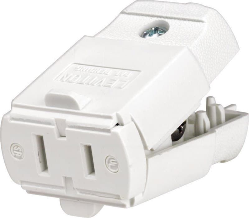 Leviton Commercial and Residential Thermoplastic Ground/Straight Blade Connector 1-15R