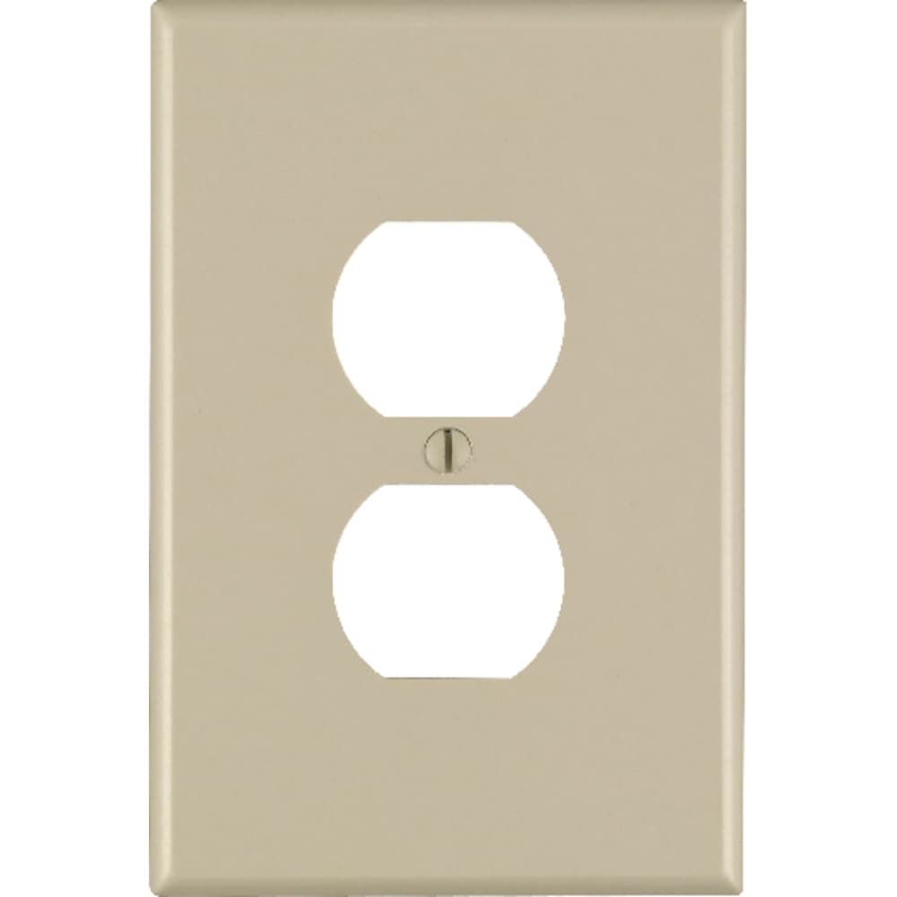 Leviton Ivory 1 gang Thermoset Plastic Duplex Wall Plate 1 pk