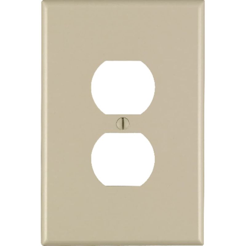 Leviton Ivory 1 gang Thermoset Plastic Duplex Wall Plate 1 pk