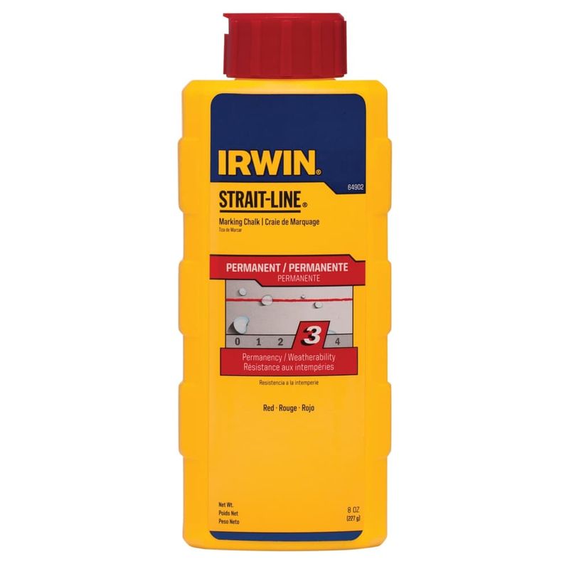 Irwin Strait-Line 8 oz Permanent Marking Chalk Red 1 pk Irwin Strait-Line 8 oz Permanent Marking Chalk Red 1 pk