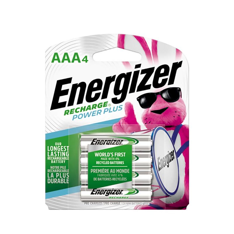 Energizer Recharge NiMH AAA 1.2 V 850 mAh Rechargeable Battery NH12BP4 4 pk Energizer Recharge NiMH AAA 1.2 V 850 mAh Rechargeable Battery NH12BP4 4 pk