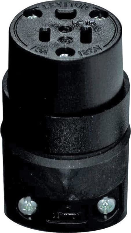 Leviton Commercial Rubber Ground/Straight Blade Connector 5-15R 18-12 AWG 2 Pole 3 Wire Leviton Commercial Rubber Ground/Straight Blade Connector 5-15R 18-12 AWG 2 Pole 3 Wire