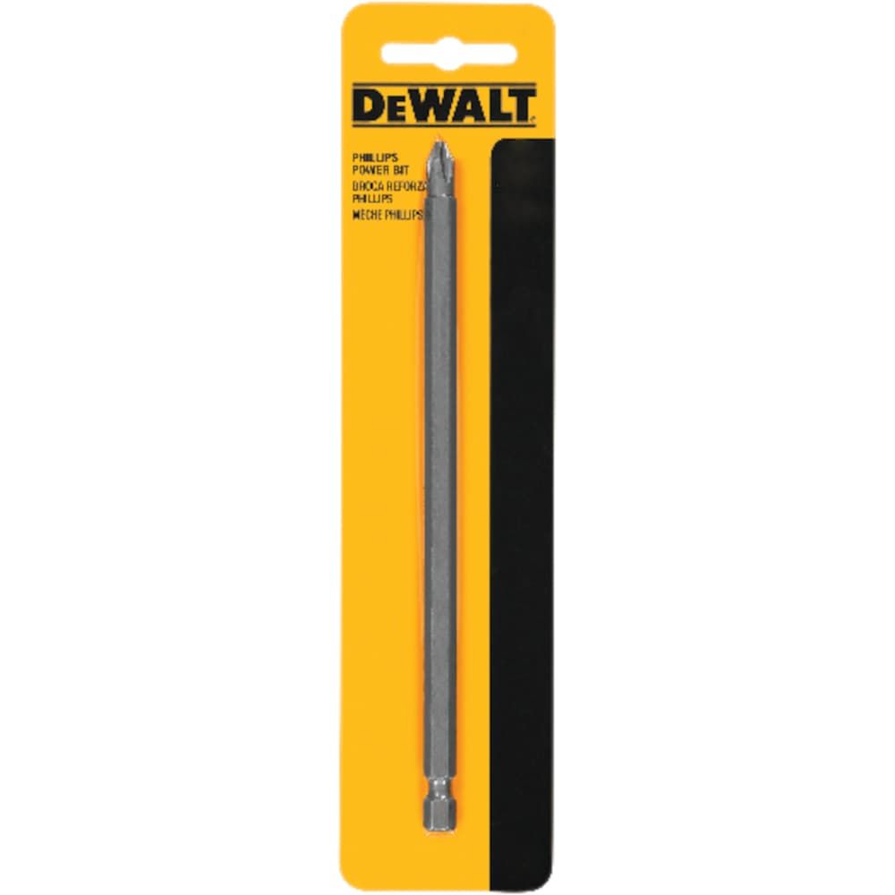 DeWalt Phillips #3 X 6 in. L Screwdriver Bit Heat-Treated Steel 1 pc DeWalt Phillips #3 X 6 in. L Screwdriver Bit Heat-Treated Steel 1 pc
