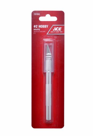 Ace 4 in. Fixed Blade Hobby Knife Silver 1 pk Ace 4 in. Fixed Blade Hobby Knife Silver 1 pk