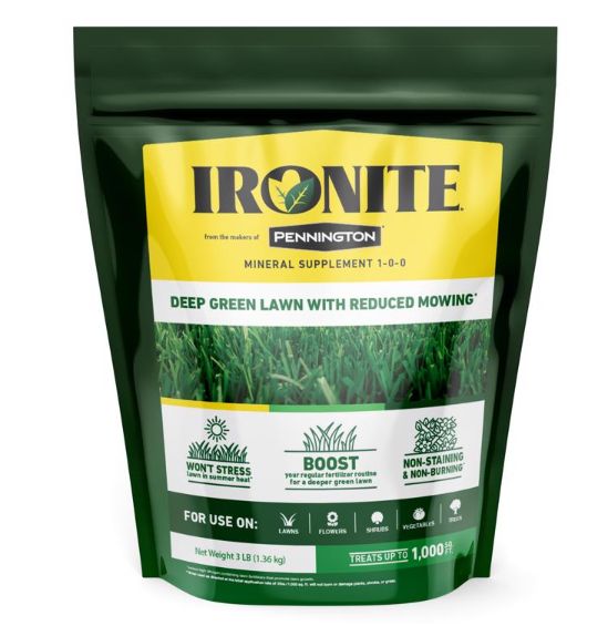 Pennington Ironite All-Purpose Lawn Fertilizer For All Grasses 1000 sq ft