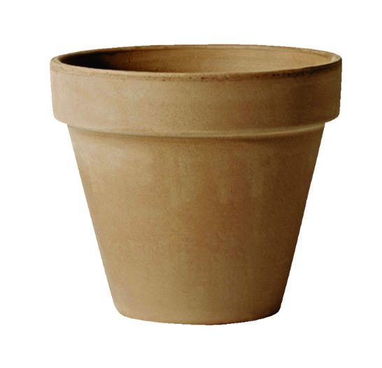 Deroma 4 in. H X 4 in. D Clay Standard Planter Brown