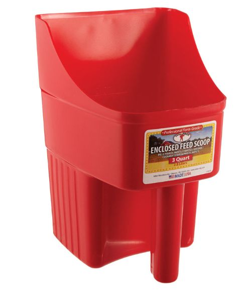 Little Giant Plastic Red 3 qt Feed Scoop