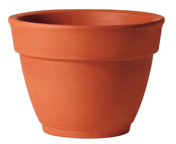 Deroma 6.3 in. H X 8.3 in. D Clay Traditional Planter Terracotta