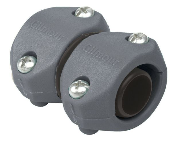 Gilmour Light Duty 5/8 in. x 3/4 in. Plastic Threaded Male/Female Hose Mender Clamp