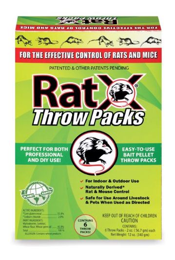 RatX Non-Toxic Bait Pellet Throw Pack For Mice and Rats 6 pk RatX Non-Toxic Bait Pellet Throw Pack For Mice and Rats 6 pk
