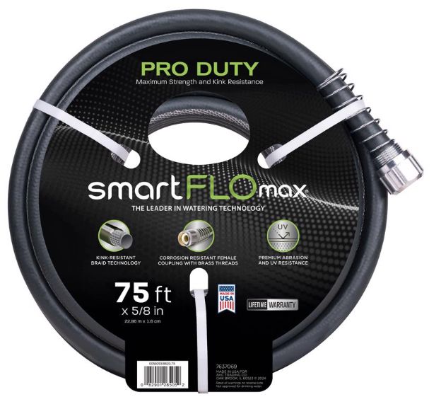 Ace SmartFLO Max 5/8 in. D X 75 ft. L Premium Grade Garden Hose Ace SmartFLO Max 5/8 in. D X 75 ft. L Premium Grade Garden Hose