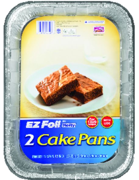Hefty EZ Foil 9 in. W X 13 in. L Cake Pan 2 pc Hefty EZ Foil 9 in. W X 13 in. L Cake Pan 2 pc