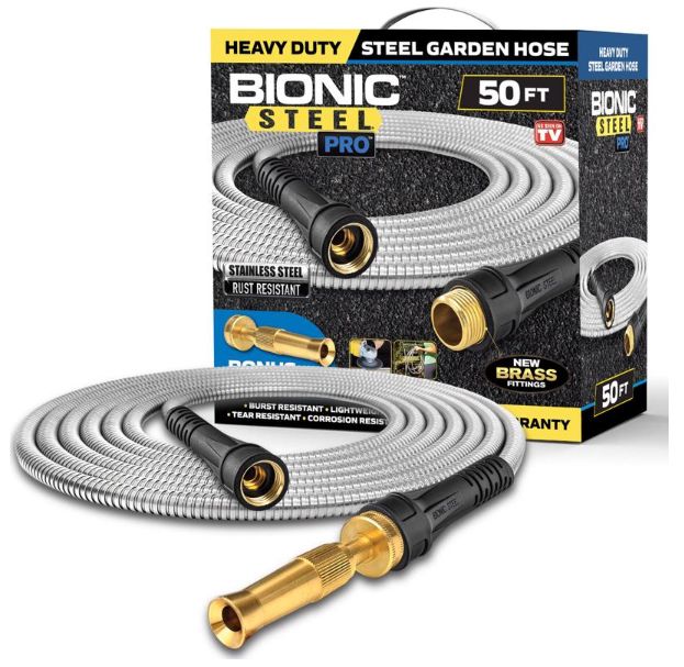 Bionic Steel Pro 5/8 in. D X 50 ft. L Heavy Duty Commercial Grade Garden Hose Bionic Steel Pro 5/8 in. D X 50 ft. L Heavy Duty Commercial Grade Garden Hose