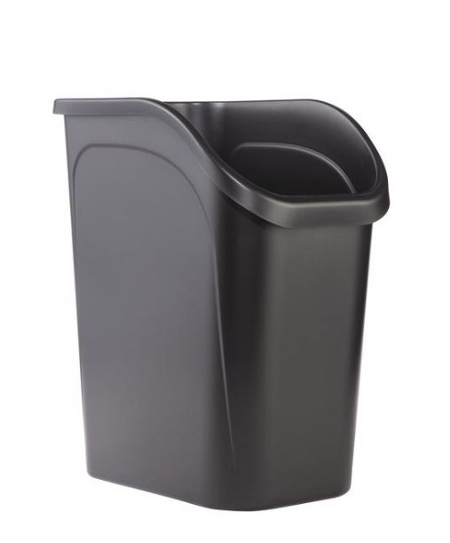 Rubbermaid 9.4 gal Black Resin Under Counter Wastebasket