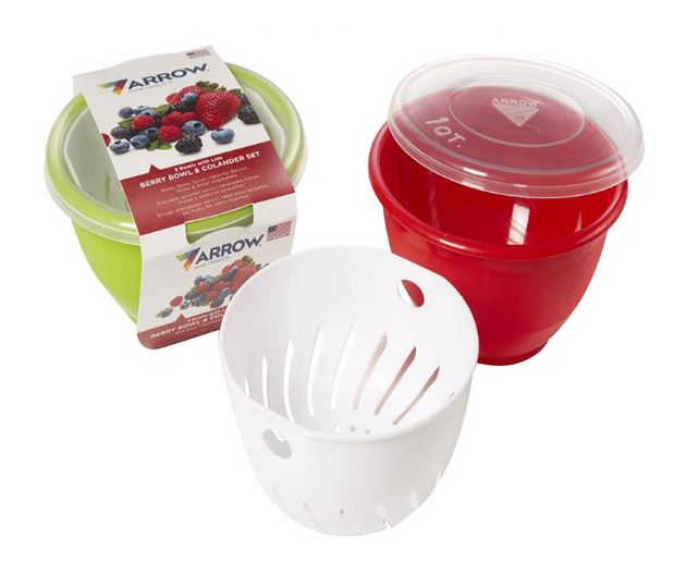 Arrow Home Products Assorted Plastic Berry Bowl and Colander Set 6 pc Arrow Home Products Assorted Plastic Berry Bowl and Colander Set 6 pc