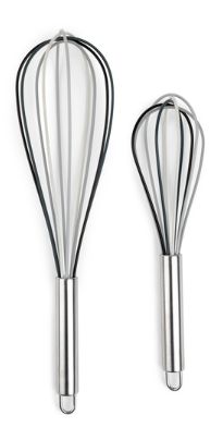 Core Kitchen Gray Silicone/Stainless Steel Whisk Set