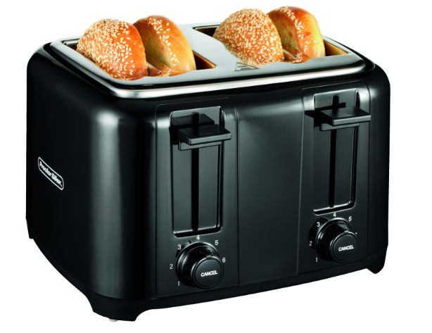 Proctor Silex Plastic Black 4 slot Toaster 8 in. H X 12.25 in. W X 11.31 in. D