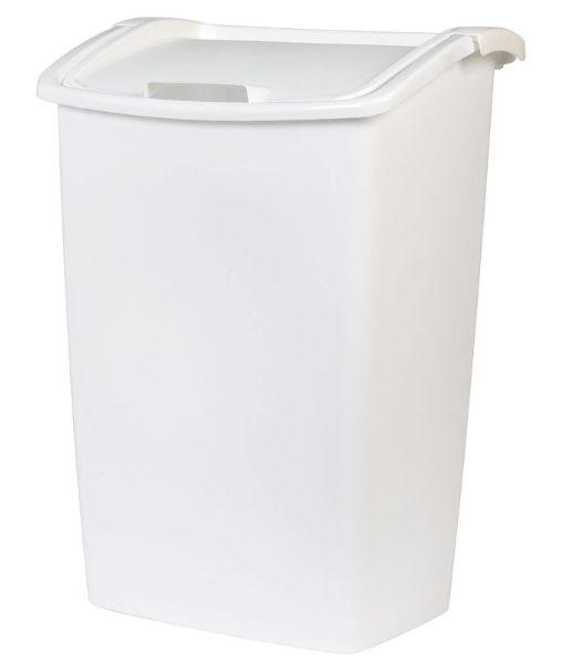 Rubbermaid 11.25 gal White Plastic Swing Out Wastebasket