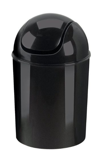 Umbra 1.25 gal Black Plastic Swing-Top Wastebasket