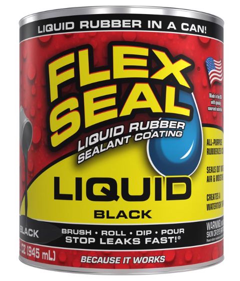 Flex Seal Family of Products Flex Seal Black Liquid Rubber Sealant Coating 32 fl. oz.