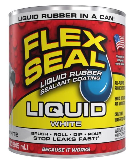 Flex Seal Family of Products Flex Seal White Liquid Rubber Sealant Coating 32 fl. oz.