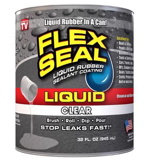 Flex Seal Family of Products Flex Seal Clear Liquid Rubber Sealant Coating 32 fl. oz.