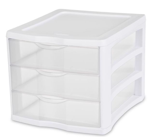 Sterilite 3.6 cu ft White Drawer Organizer 9.625 in. H X 11 in. W X 13.5 in. D Stackable