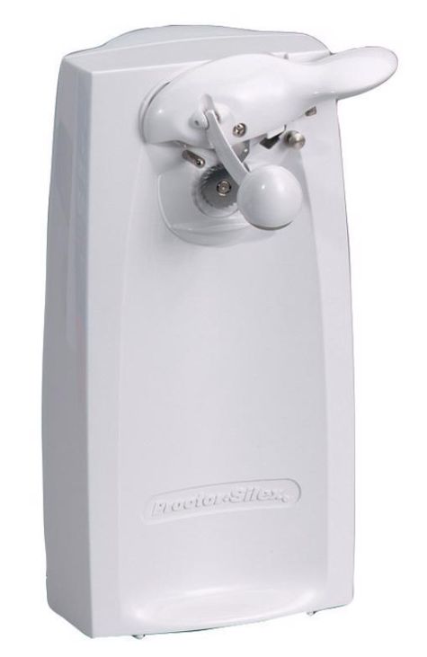 Proctor Silex White Electric Can Opener Magnetic Lid Holder Proctor Silex White Electric Can Opener Magnetic Lid Holder