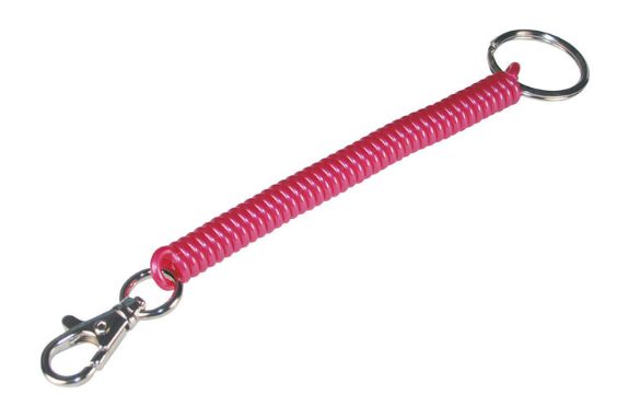 HILLMAN Metal/Plastic Assorted Coil Keychain with Snap