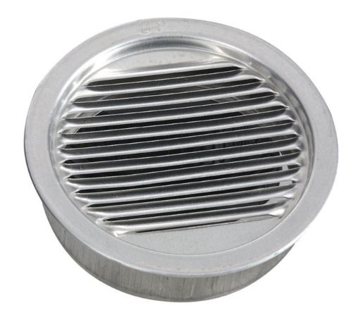 Air Vent 4 in. W X 4 in. L Mill Silver Aluminum Mini Louver