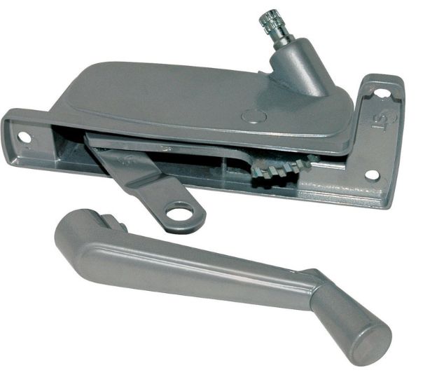 Barton Kramer Silver Aluminum Right Awning Window Operator For Stanley-C & E