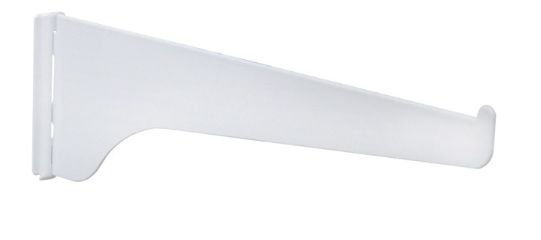 Knape & Vogt White Steel Regular Duty Bracket 16 Ga. 8 in. L 160 lb Knape & Vogt White Steel Regular Duty Bracket 16 Ga. 8 in. L 160 lb