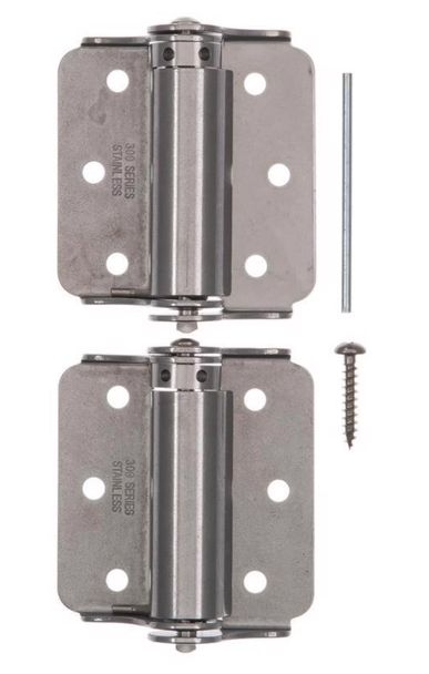 Ace 3 in. L Stainless Steel Adjustable Spring Hinge 2 pk Ace 3 in. L Stainless Steel Adjustable Spring Hinge 2 pk