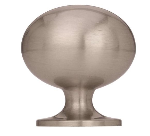 Amerock Allison Oval Cabinet Knob 1-3/8 in. D 1-3/8 in. Satin Nickel 1 pk