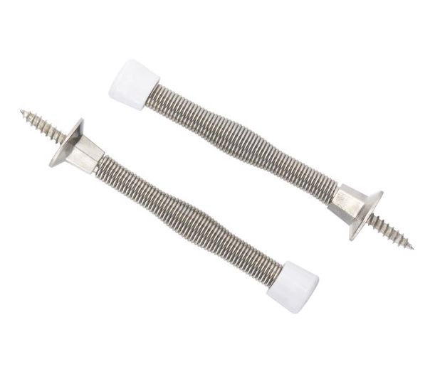 Ace 3 in. W Metal Satin Nickel Silver Spring Door Stop Mounts to door and wall 0 in. Ace 3 in. W Metal Satin Nickel Silver Spring Door Stop Mounts to door and wall 0 in.
