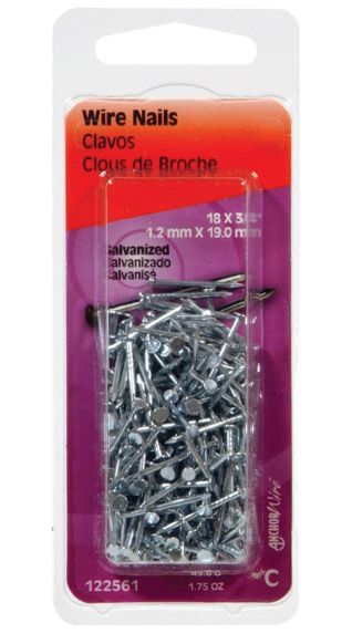 HILLMAN 7/8 in. Wire Galvanized Steel Nail Flat Head