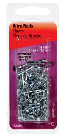 HILLMAN 3/4 in. Wire Galvanized Steel Nail Flat Head