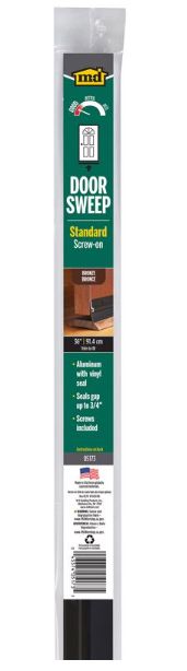 M-D Building Products Bronze Aluminum Sweep For Doors 36 in. L X 1.38 in.