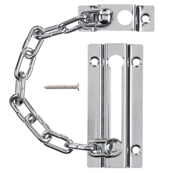 Ace 3.38 in. L Chrome Steel Chain Door Guard Ace 3.38 in. L Chrome Steel Chain Door Guard