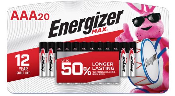 Energizer Max AAA Alkaline Batteries 20 pk Carded Energizer Max AAA Alkaline Batteries 20 pk Carded