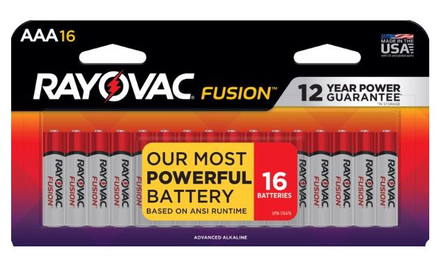 Rayovac Fusion AAA Alkaline Batteries 16 pk Carded Rayovac Fusion AAA Alkaline Batteries 16 pk Carded