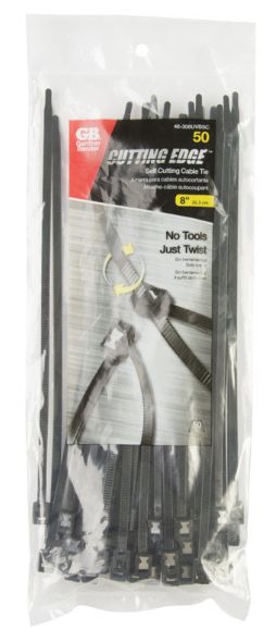 Gardner Bender 8 in. L Black Self-Cutting Cable Tie 50 pk