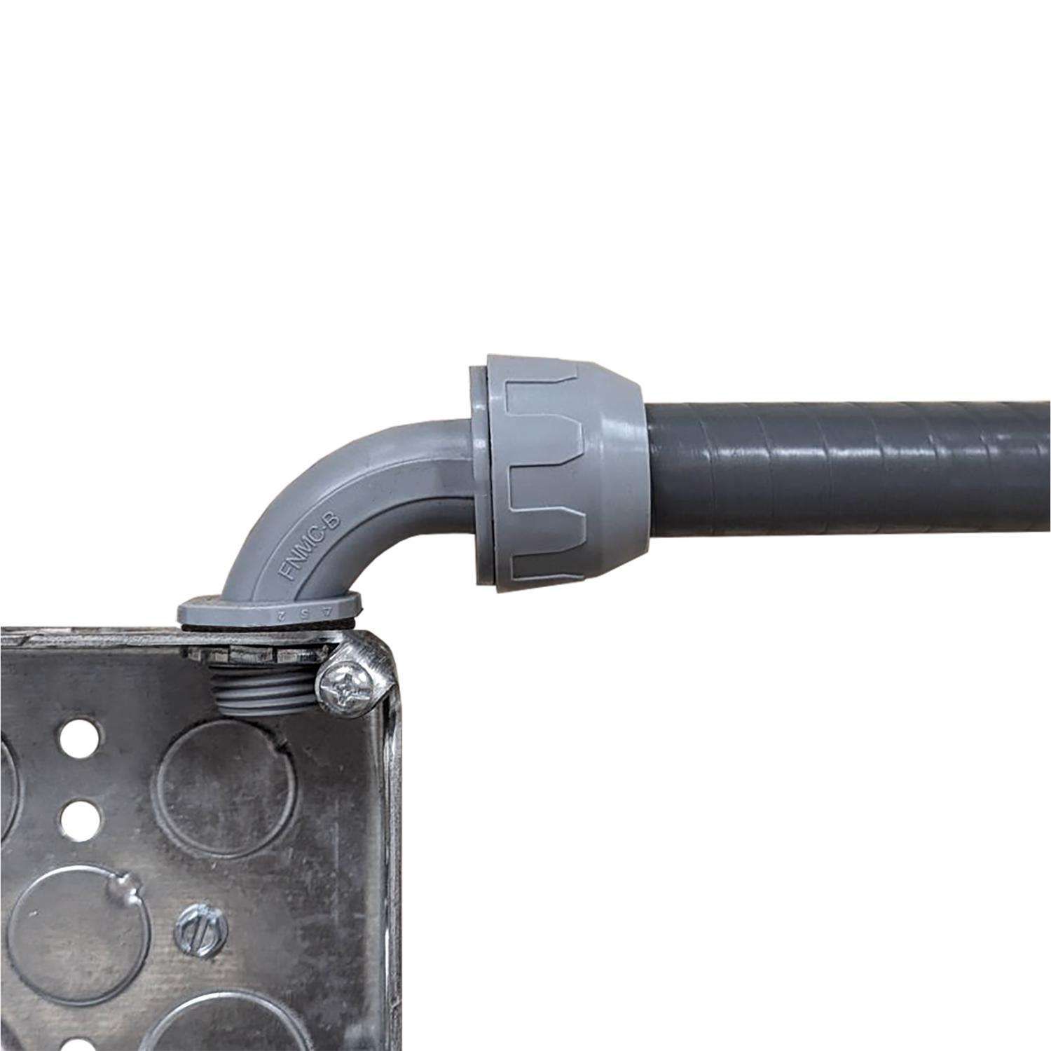 Sigma Engineered Solutions ProConnex 3/4 in. D Plastic 90 Degree Connector For Liquid Tight 1 pk Sigma Engineered Solutions ProConnex 3/4 in. D Plastic 90 Degree Connector For Liquid Tight 1 pk