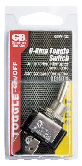 Gardner Bender 21 amps Toggle O-Ring Switch Black/Silver 1 pk