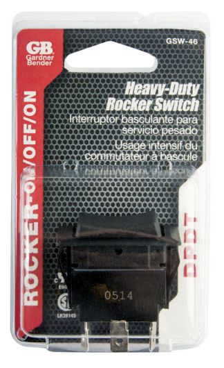 Gardner Bender Double Pole Rocker Switch Black 1 pk