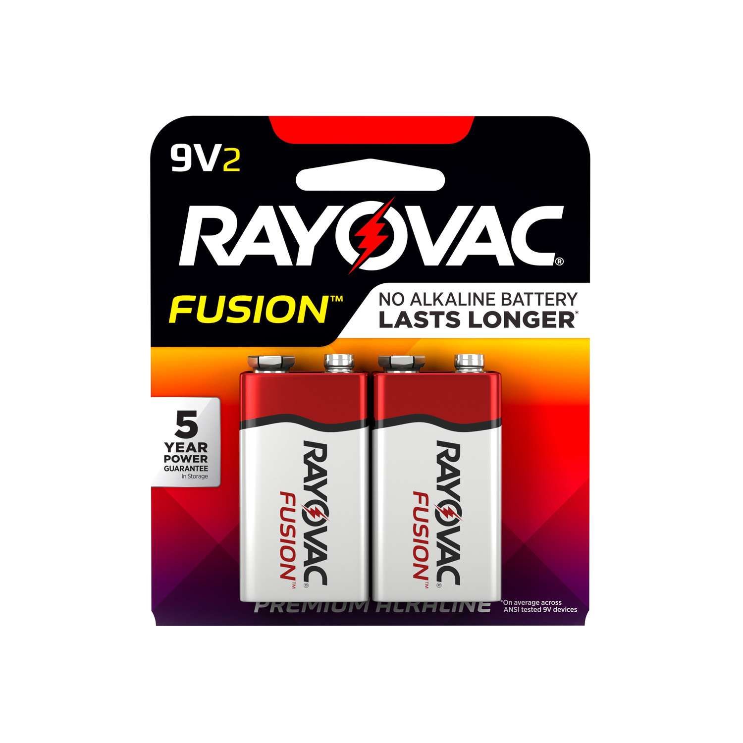 Rayovac Fusion 9-Volt Alkaline Batteries 2 pk Carded Rayovac Fusion 9-Volt Alkaline Batteries 2 pk Carded