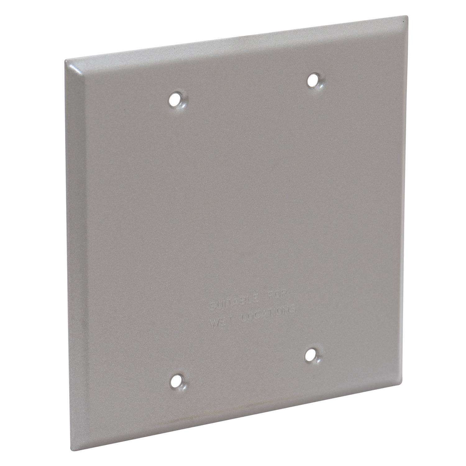 Sigma Engineered Solutions Square Stamped Steel 2 gang 4.49 in. H X 4.49 in. W Flat Box Cover